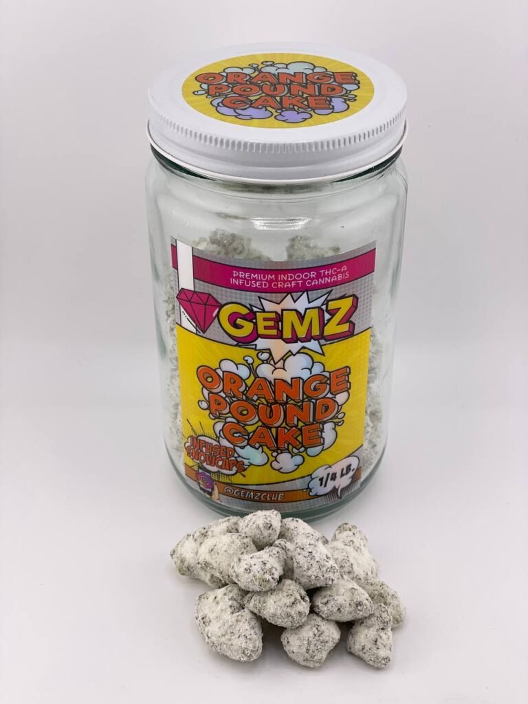 Gemz Snowcaps Orange Pound Cake